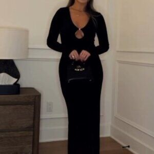 Dynamite Slinky Deep V-Neck Maxi Dress